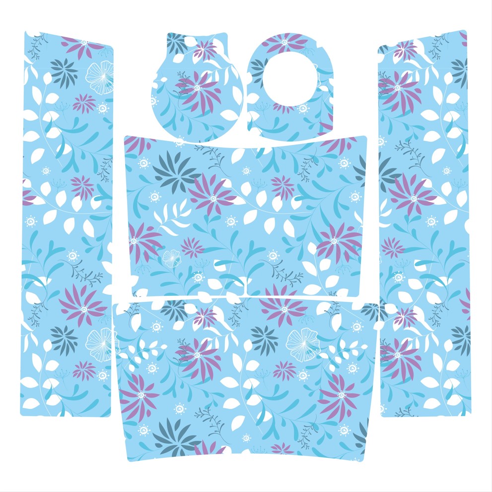 Sodastream Aufkleber Design Floral Pattern 4 2D selbstklebende Folie