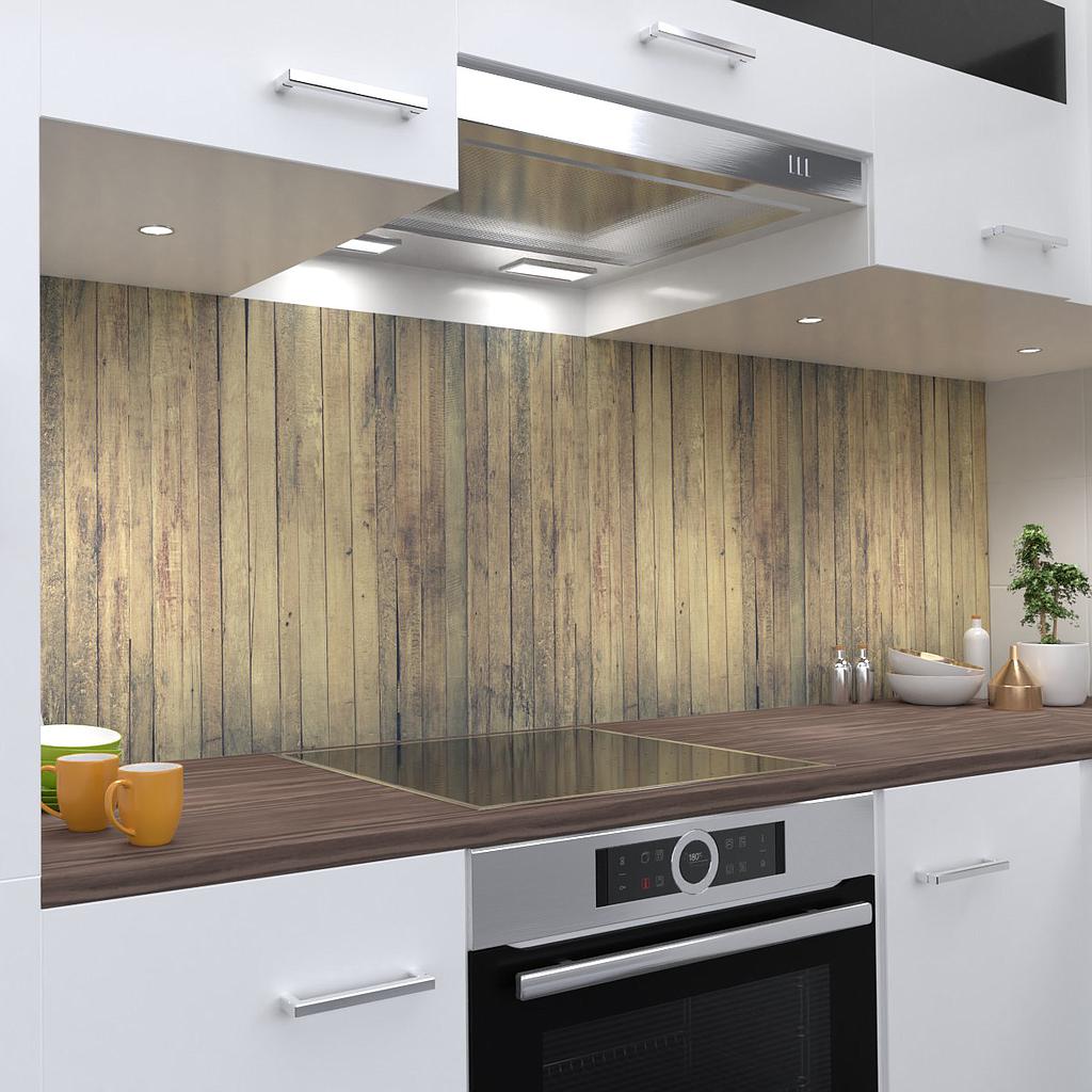 Holzrückwand 1 Küchenrückwand selbstklebend Wandtattoo für Fliesenspiegel (Materialprobe DinA4)