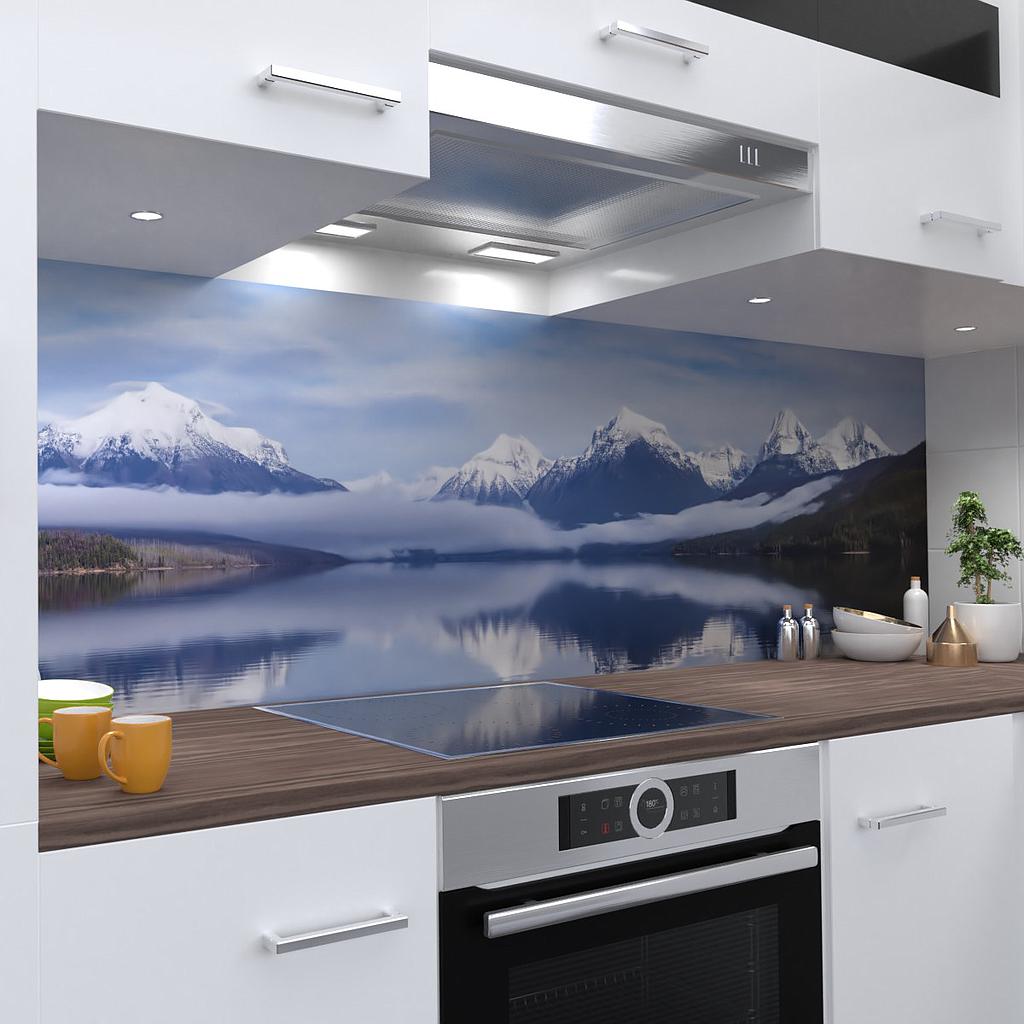 Lake Mc Donald Küchenrückwand selbstklebend Wandtattoo für Fliesenspiegel (Materialprobe DinA4)