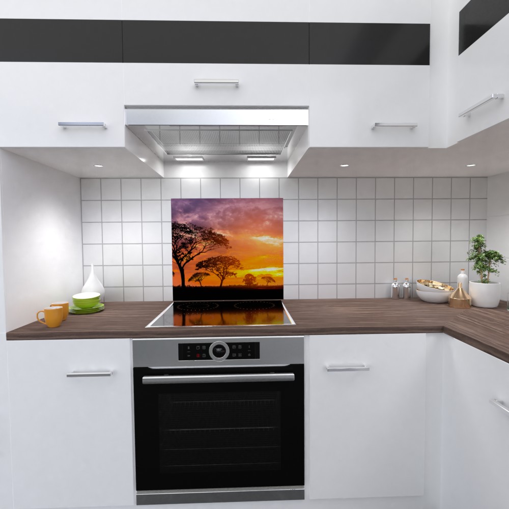 Savanne Küchenrückwand selbstklebend Wandtattoo für Fliesenspiegel
