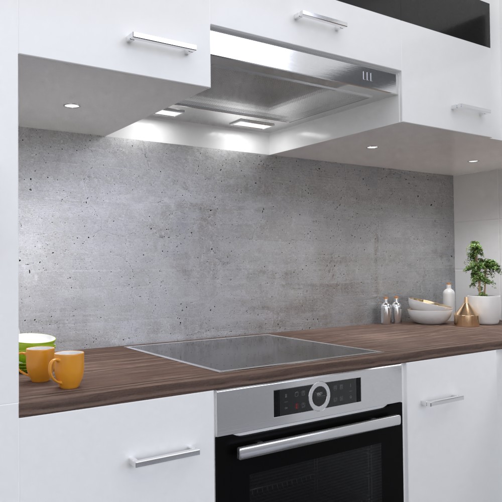 Betonwand Küchenrückwand selbstklebend Wandtattoo für Fliesenspiegel (Materialprobe DinA4)