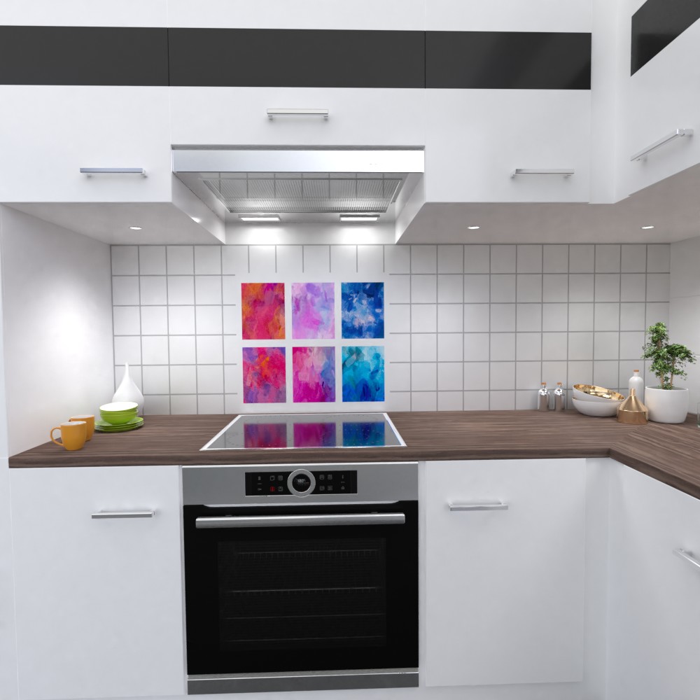 Farbenfroh Küchenrückwand selbstklebend Wandtattoo für Fliesenspiegel