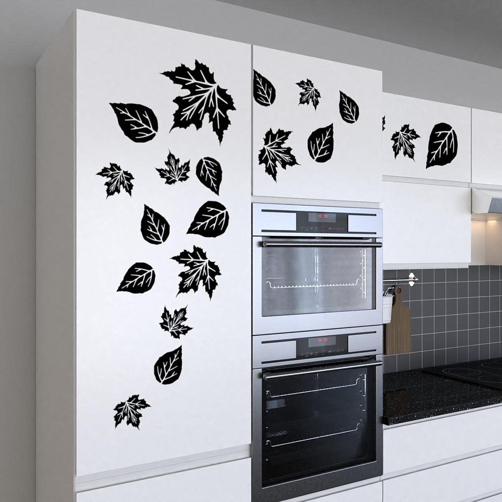 [K0020-03-20] Blätter Design Küchenfolie selbstklebend Wandtattoo Möbelfolie