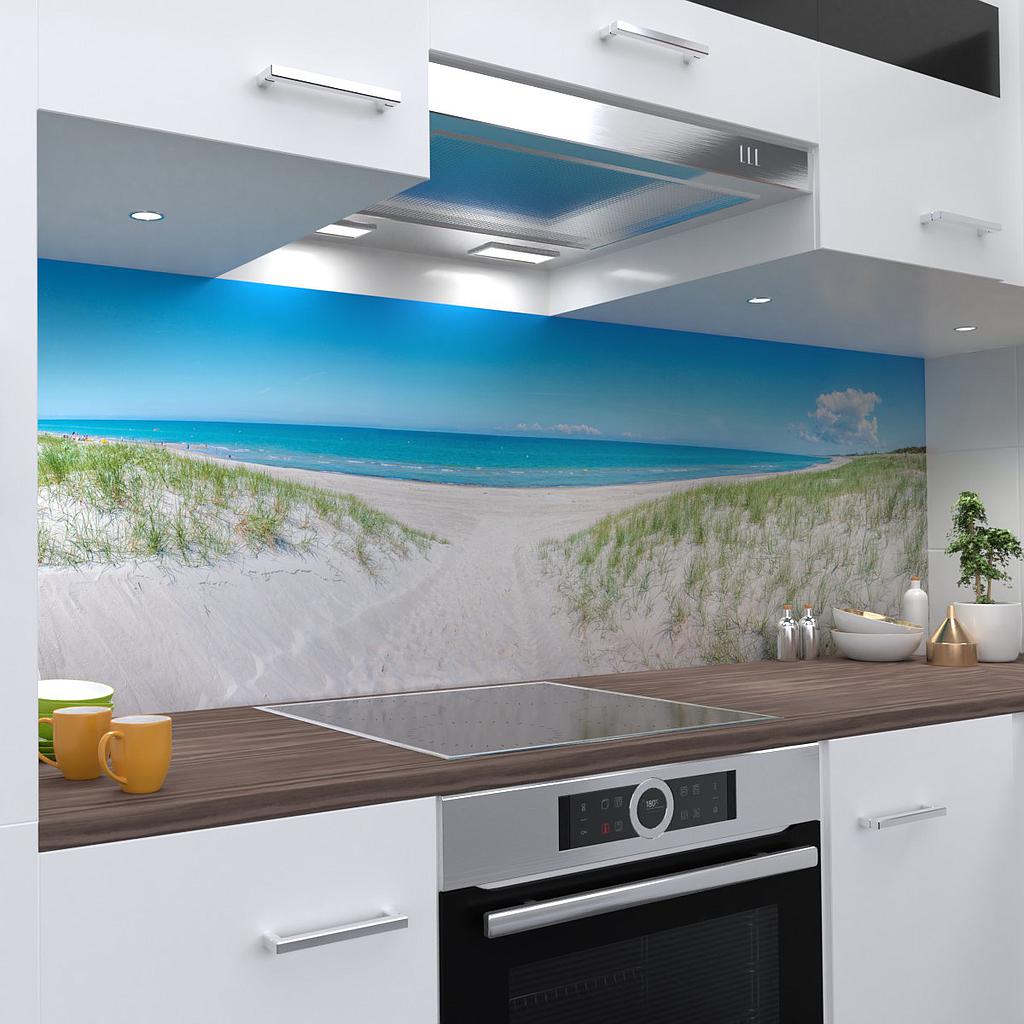 Sandstrand Küchenrückwand selbstklebend Wandtattoo für Fliesenspiegel