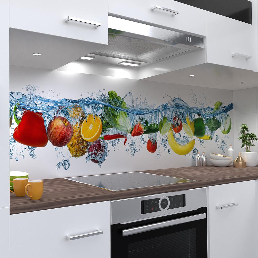 Veggiesplash Küchenrückwand selbstklebend Wandtattoo für Fliesenspiegel
