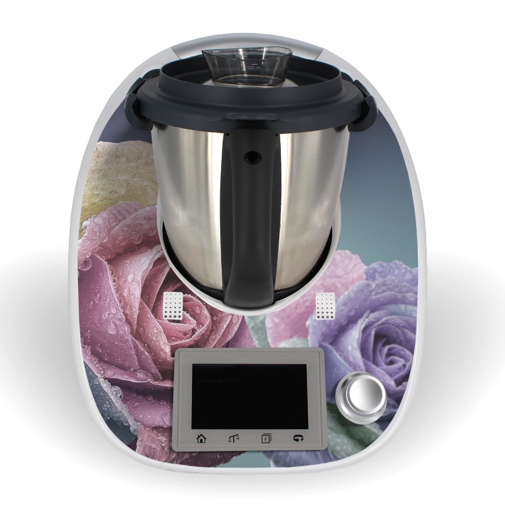 [K01752-03-25] Aufkleber für Thermomix TM5 Sticker Vorwerk Vintage Rose Design Folie Tattoo