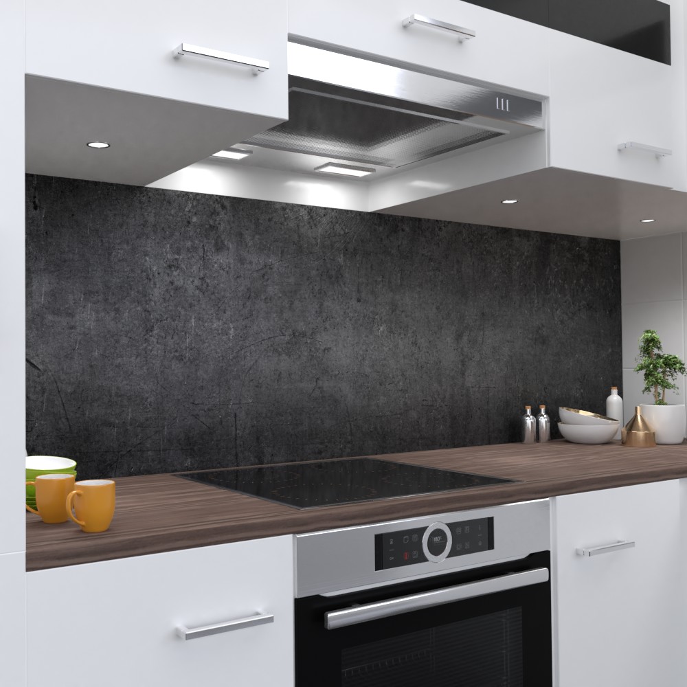 Beton dunkel Design Küchenrückwand selbstklebend Wandtattoo für Fliesenspiegel