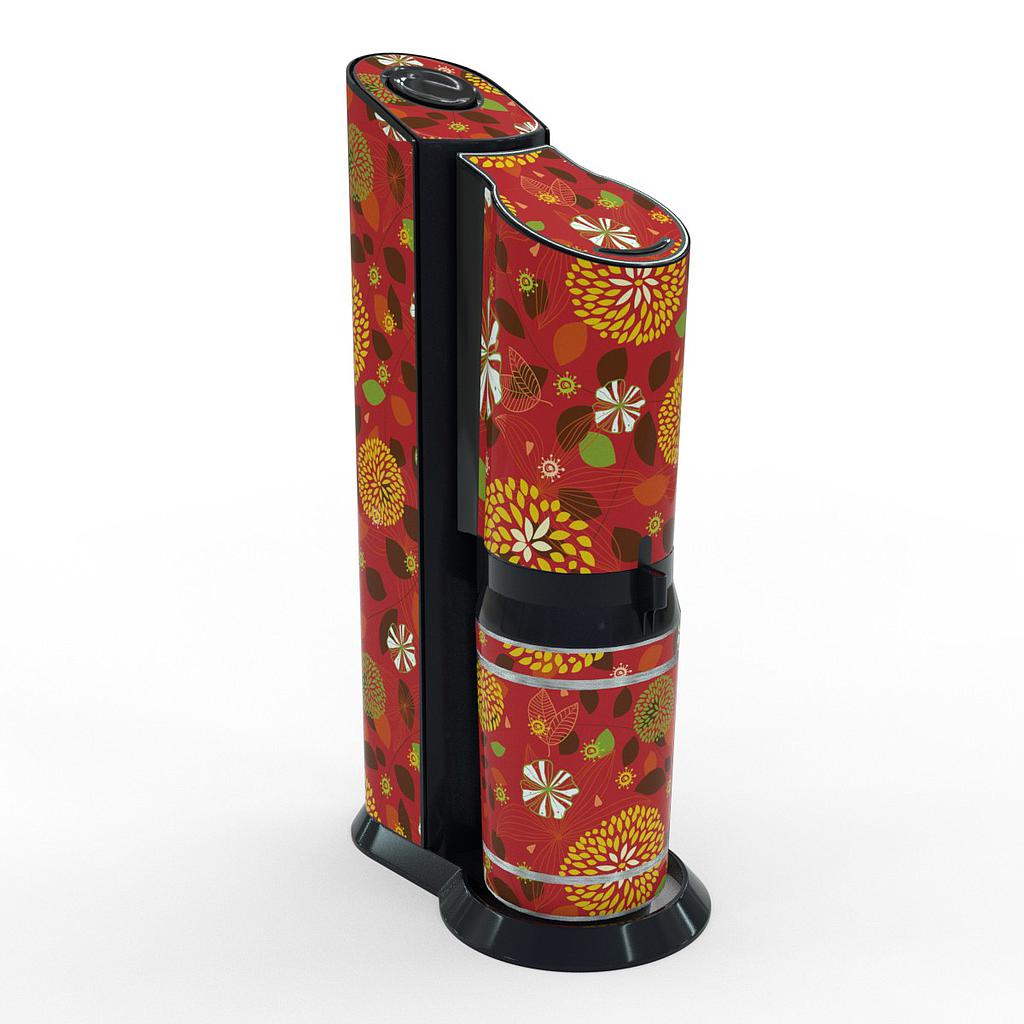 [K02262-03-19] Sodastream Aufkleber Design Floral Pattern 6 selbstklebende Folie