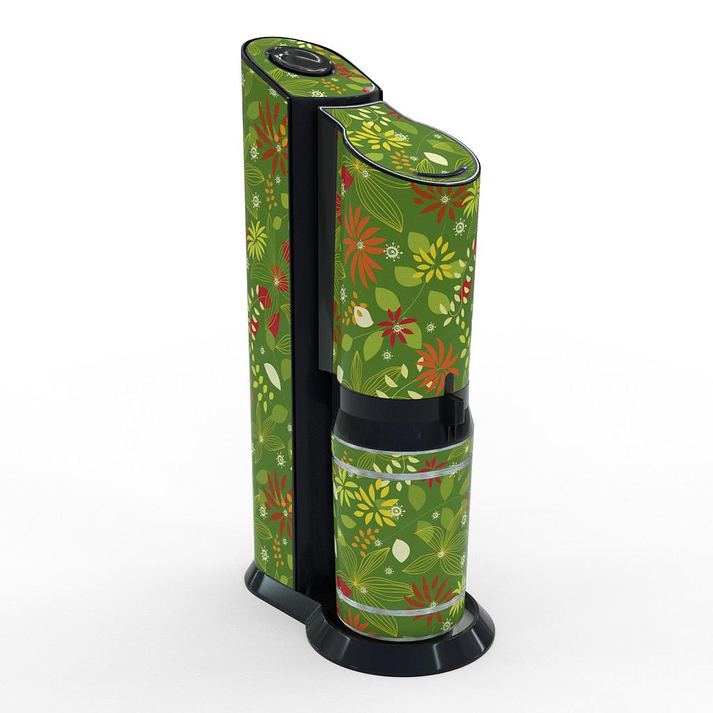 [K02265-03-19] Sodastream Aufkleber Design Floral Pattern 9 selbstklebende Folie