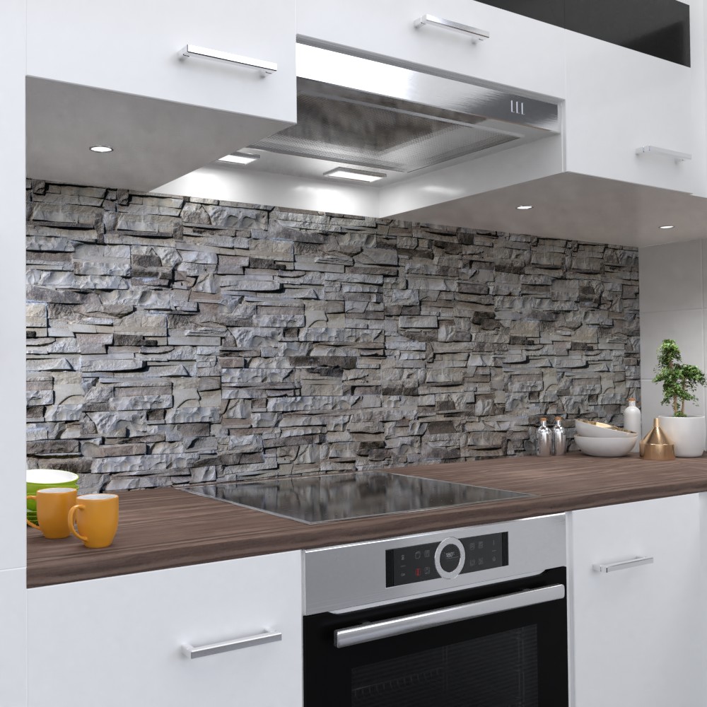 Wildes Gestein Küchenrückwand selbstklebend Wandtattoo für Fliesenspiegel